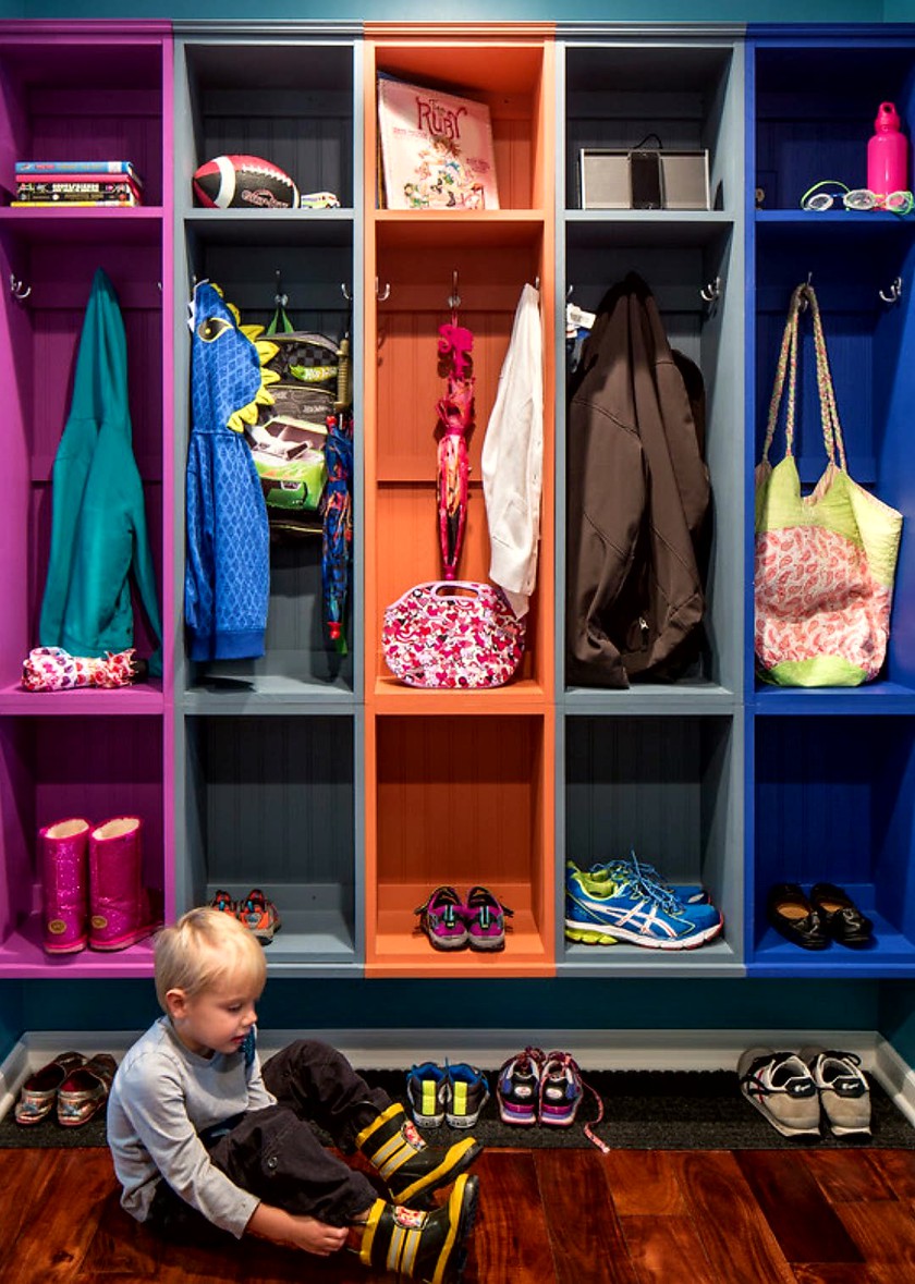 Детская цветная гардеробная комната Пенза