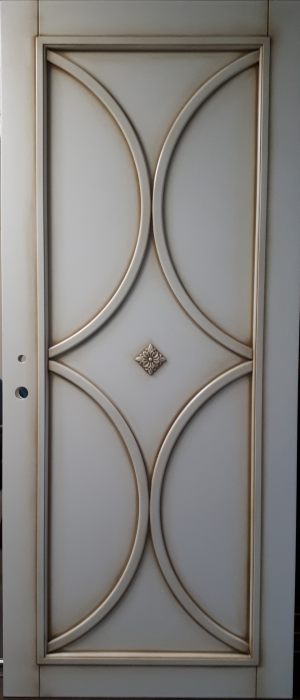 Межкомнатная дверь в профиле массив (эмаль с патиной) Пенза